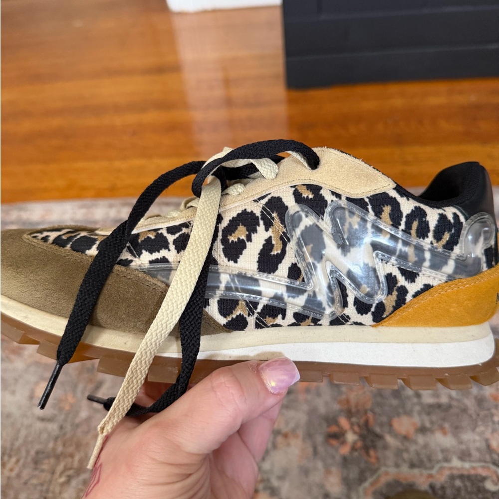 Marc Jacobs Olive Suede & Leopard Print Sneakers - Picture 7 of 7